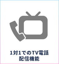 1対1でのTV電話配信機能